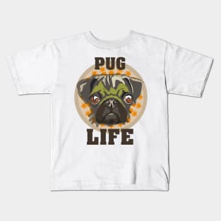 Pug life funny puppy Kids T-Shirt